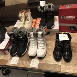 WOMENS SNOW BOOTS. 35 EACH PAIRS CASH ONLY AVAILABLE