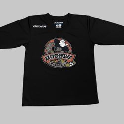 Anaheim Mighty Ducks vintage 2000’s youth Bauer Hockey black jersey Size Youth XS