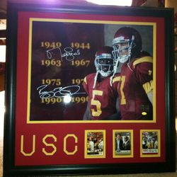 Usc Trojans. Sports Memorabilia. Custom Frame