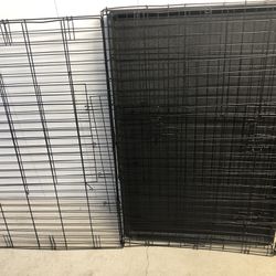 Metal Dog Cage For Larger Breeds/42L X  28W 2 Latched Doors