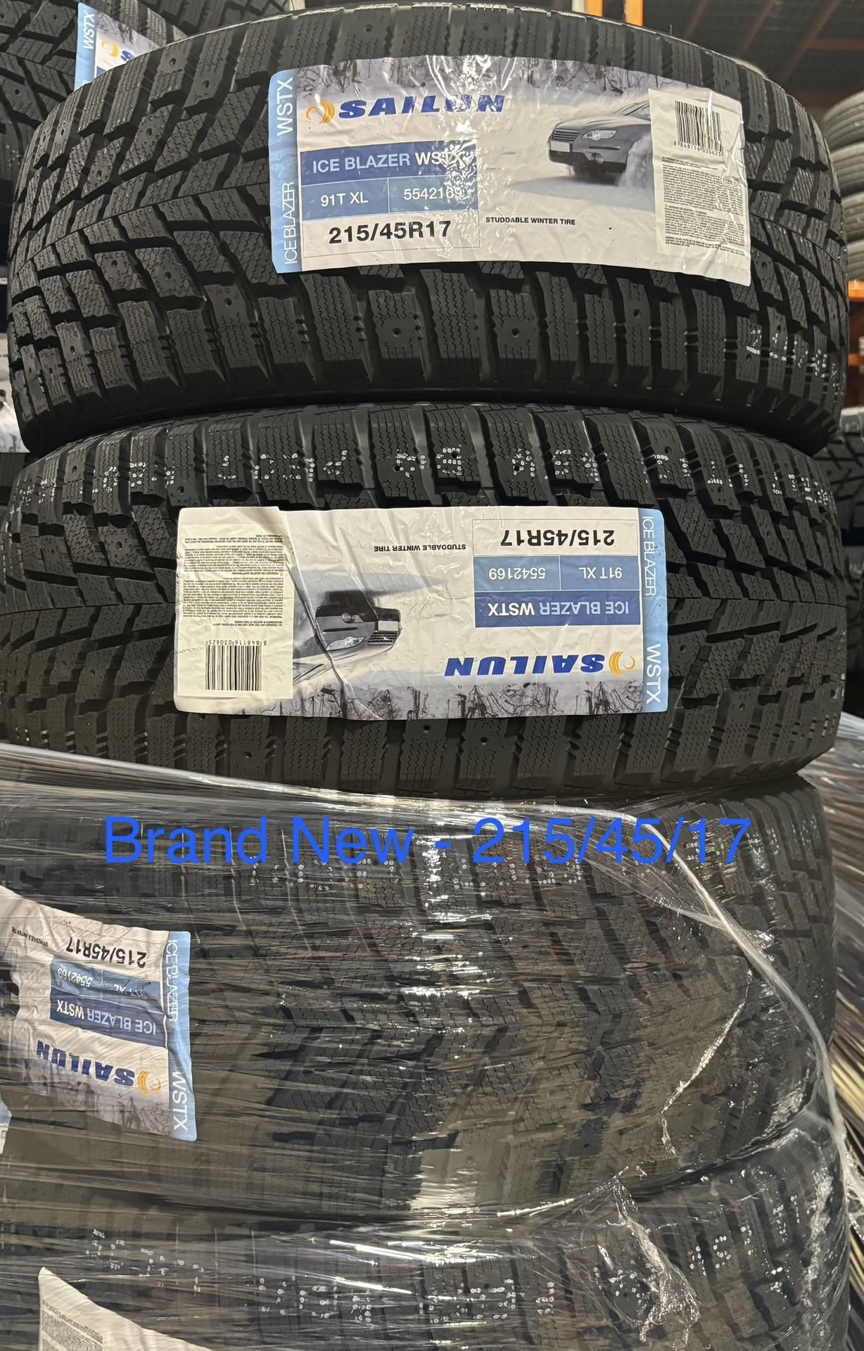 (4) - 215/45/17 Sailun Ice Blazer WSTX Snow Tires