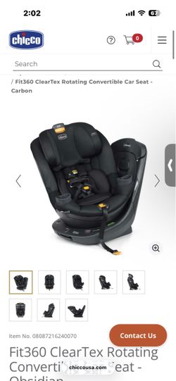 Chicco Fit360 ClearTex Rotating Convertible Car Seat