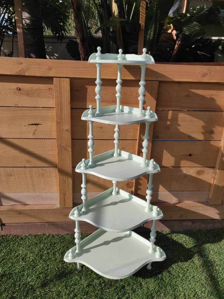 Vintage/Antique 5 Tier Corner Shelf