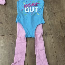 New Baby Girl Halloween Custom Size 2T Work Out Exercise 