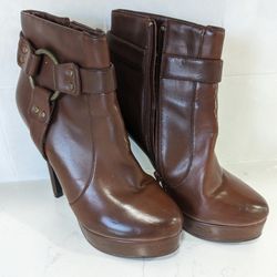 Charlie By Charles Brown Leather Boots