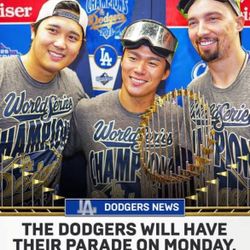 2 Dodgers Parade Celebration Tickets FIELD 11/3/35