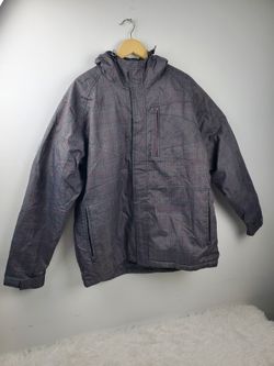 51- white sierra full-zipper jacket with hood size L men's