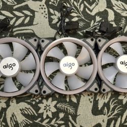 (3) AIGO 120mm PC Case Fans 