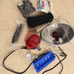 Chicken Quail Brooder Starter Kit Heat Lamp Waterer Quail Chick Setup Complete