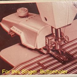 7 Buttonhole Templates for Singer Sewing Machine Bottonholer Attachment