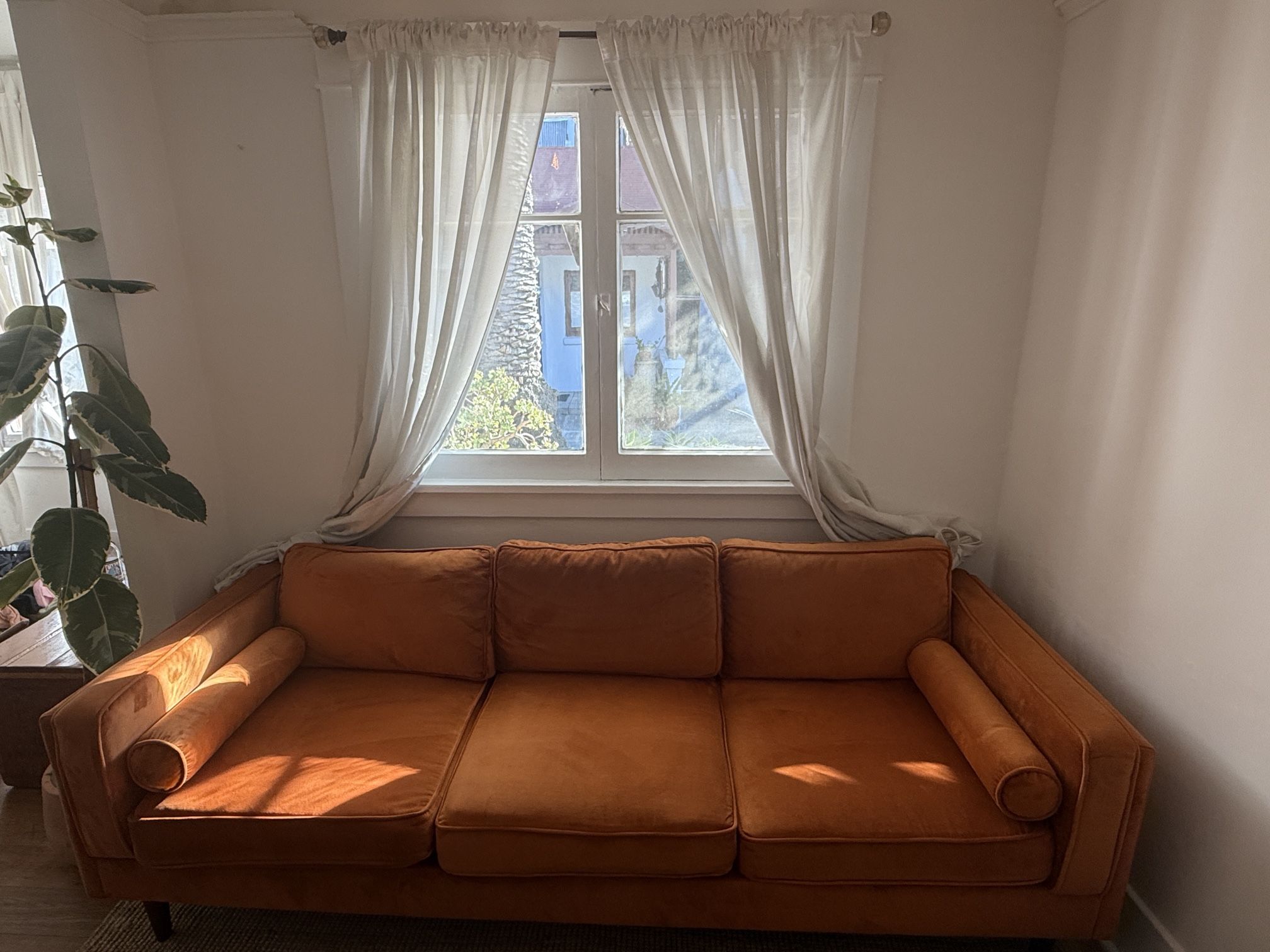 Burnt Orange Sofa! 