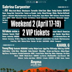 VIP (3 DAY) Coachella Weekend 2 (2) Tickets