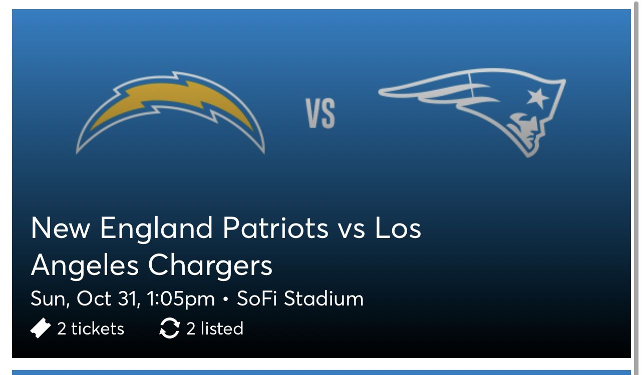 Los Angeles Chargers vs New England Patriots