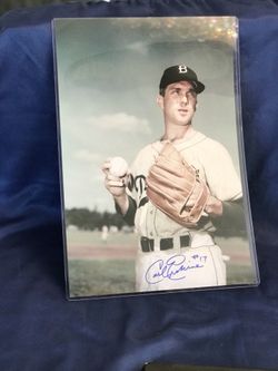 Brooklyn Dodgers Carl Erskine Autograph 11x14