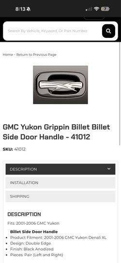 Grippin billet 99-06 door handles