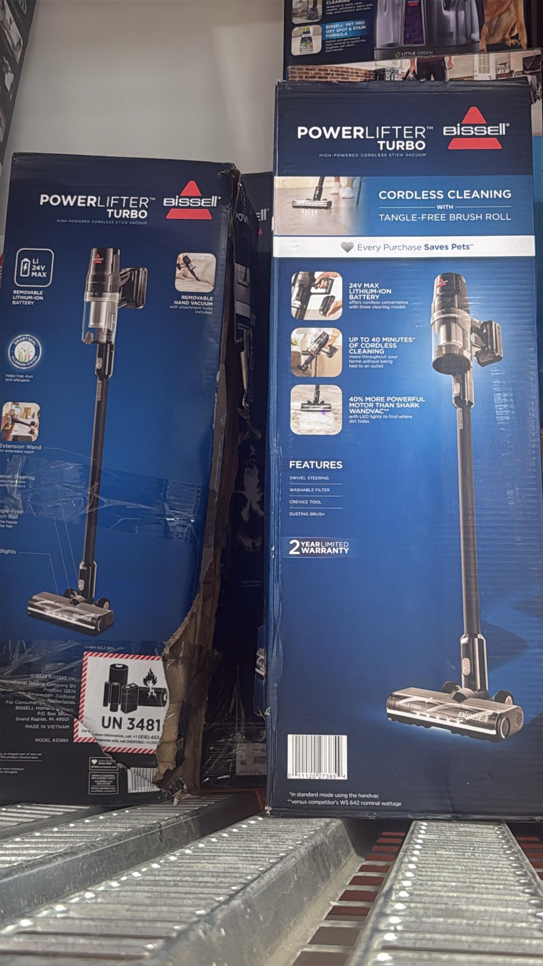 Bissell PowerLifter Lightweight Cordless Vacuum w/ Removable Battery, 35-min runtime, LED Lights, Removable Hand Vac, Black, 3789X New 3pcs $130