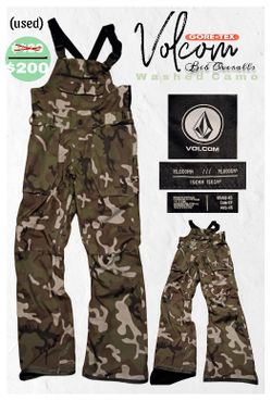 Volcom Rain GORE-TEX Bib Overalls - Cloudwash Camo
