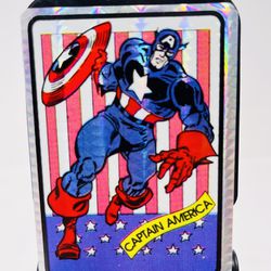 Captain America Prism Marvel Universe Series 1 Vending Machine Sticker 1990