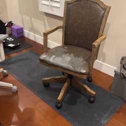 Desk Chair, Rolls, Swivels, Goes Up And Down