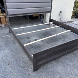 King size bed frame with all parts no mattress or box 