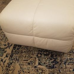 Genuine Italian leather ottoman