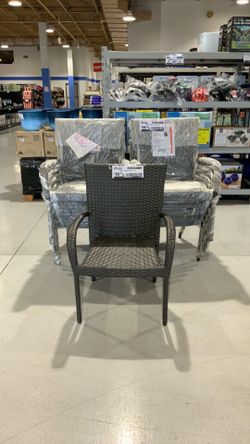 Wicker Steel Patio Chair