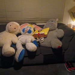 Hippo Bunny Lamb & SpongeBob Pillow