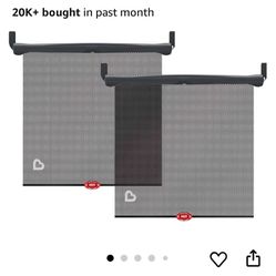 Munchkin Brica Sun Safety Car Window Shade with Heat Alert, Helps Block UVA/UVB Rays, 2 Pack, Black