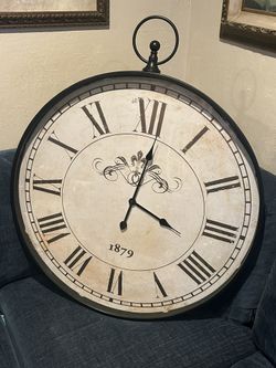 Signature Design by Ashley Augustina Antique Large Black Wall Clock
