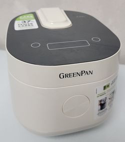 GreenPan Carb Reducing Electric Rice Cooker, 4 Cups Uncooked/8 Cooked Rice, 10 Presets, LED Display, Healthier Meals, Delay Timer, PFAS-Free Ceramic N