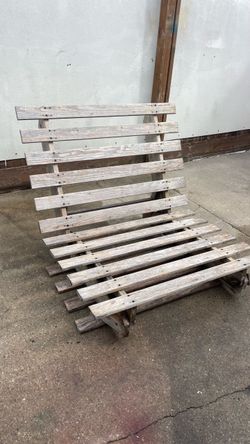 wood slat folding chaise lounge chair turn into platform bed 🚚 extra