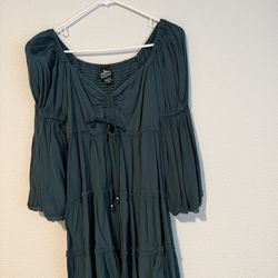Green indie dress