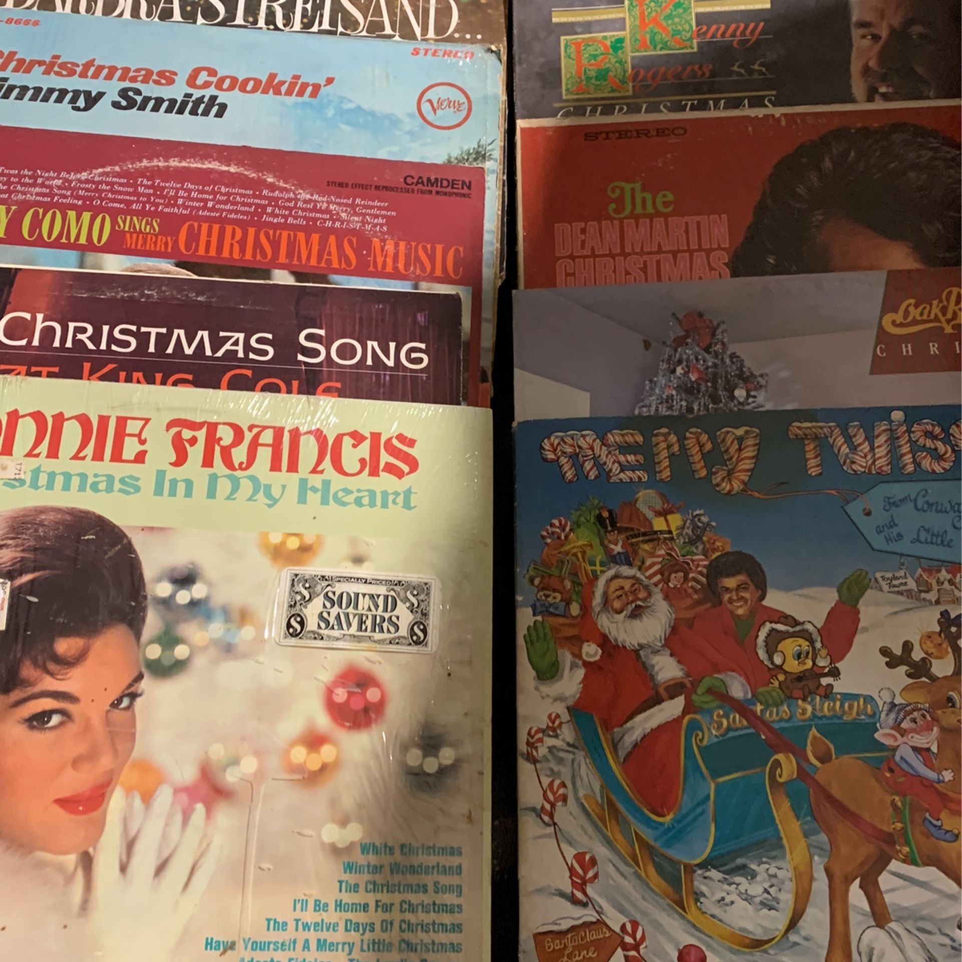 Assorted Christmas Vinyl Record Albums