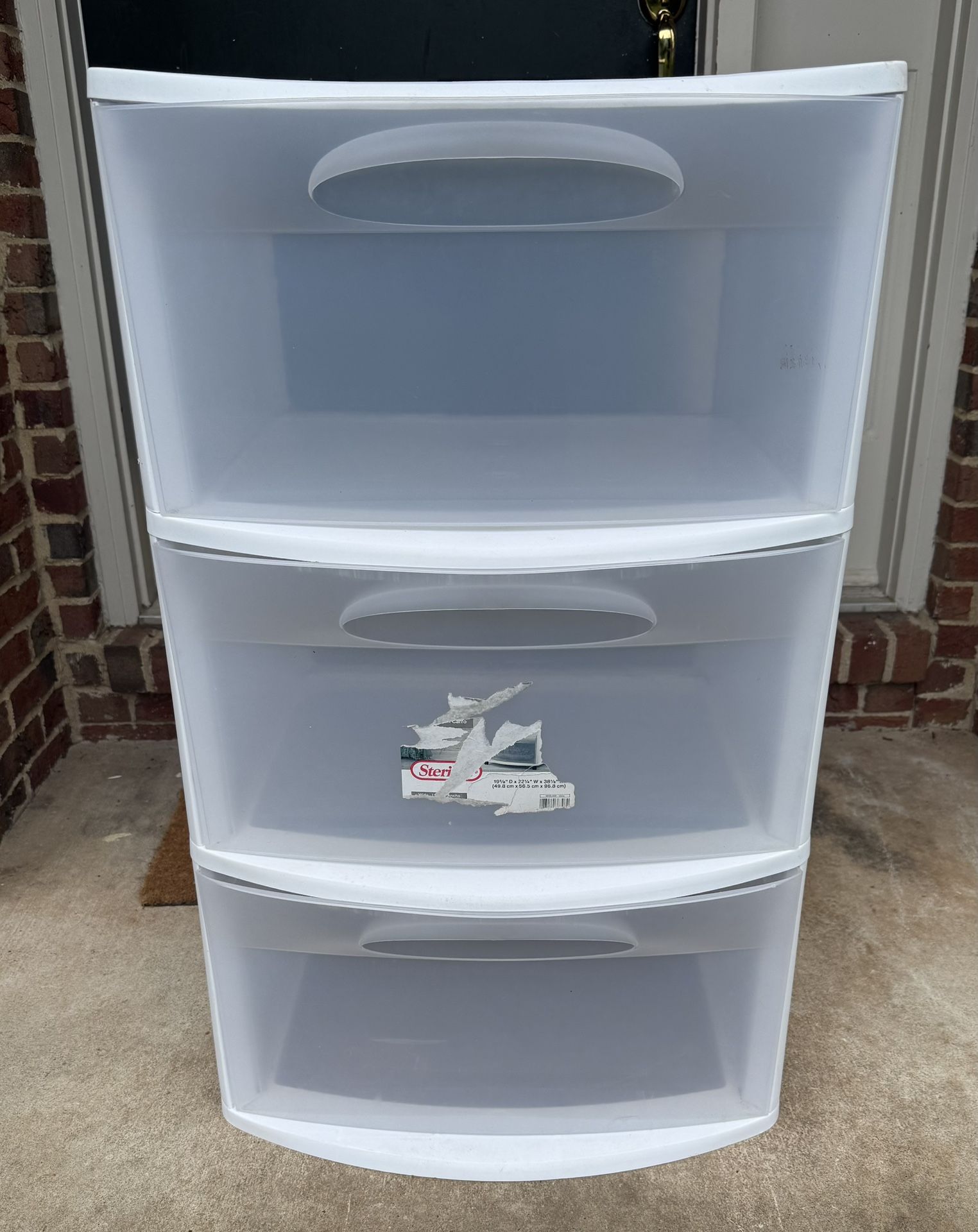 Large Sterilite Wide Plastic 3 Drawer Storage