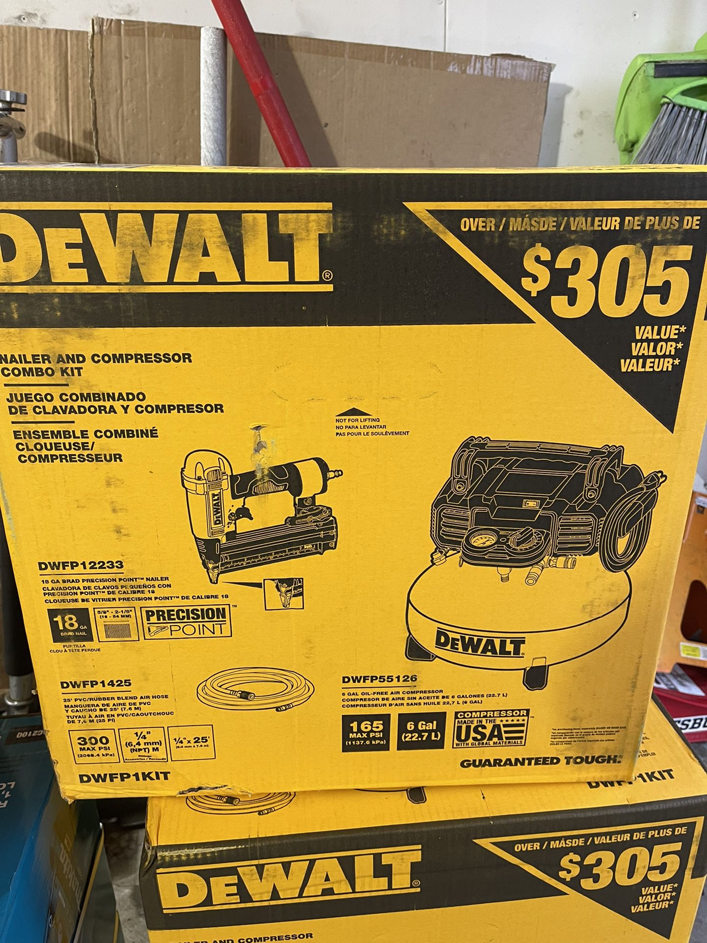 DEWALT 6 Gal. 18-Gauge Brad Nailer and Heavy-Duty Pancake Electric Air Compressor Combo Kit (1-Tool)