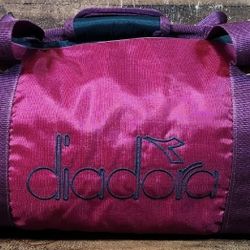 Vintage 90’s Diadora Large Gym Travel Duffle Bag Teal & Purple Pink