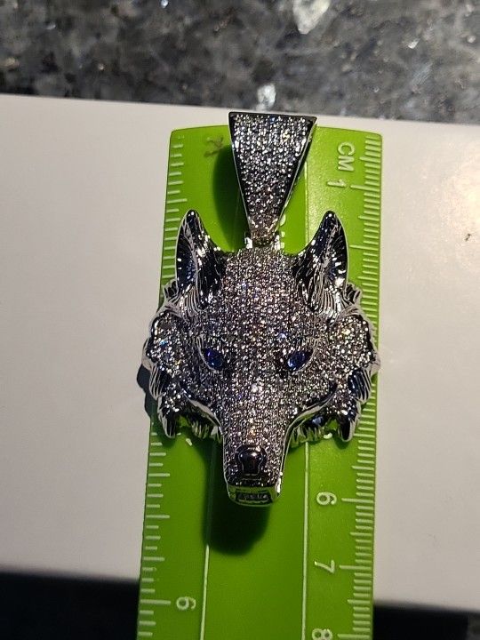 NEW!Big Bad Wolf, Stainless Steel Iced Out!