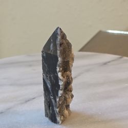 3.1" Approximately Sparkling Druzy Sphalerite Tower Quartz Crystal 