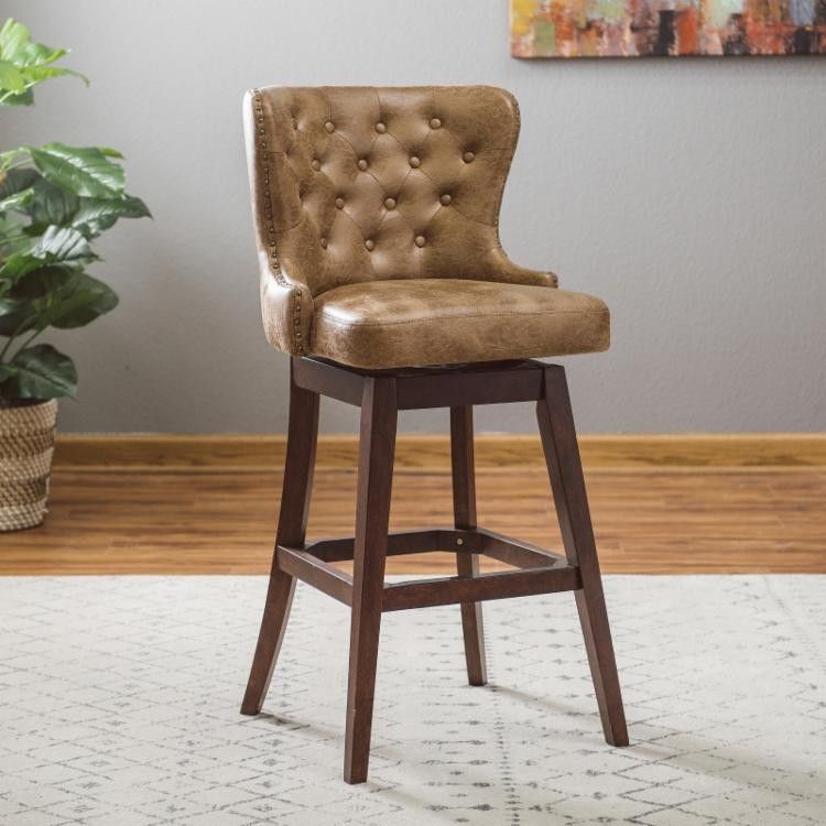 *Brand New* Belham Living Winston Tufted Counter Stool, Camel