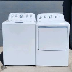  "GE" RECENT MODEL TOPLOADER MATCHING SET WASHER & ELECTRIC DRYER ULTRA KING SIZE CAPACITY  90 DAYS OF WARRANTY AND DELIVER FREE 