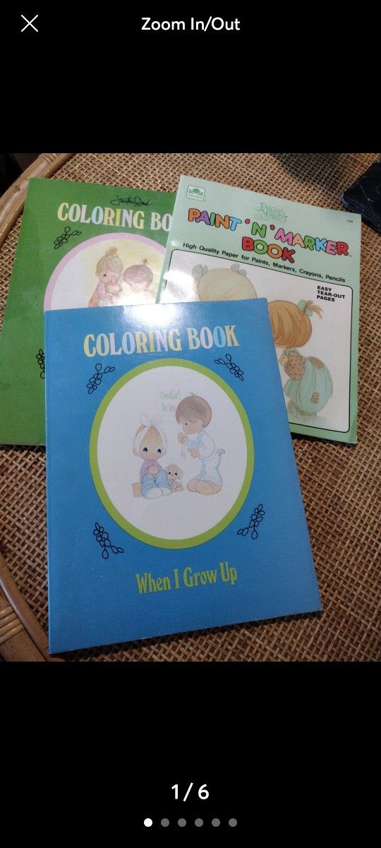 vintage precious moments coloring books