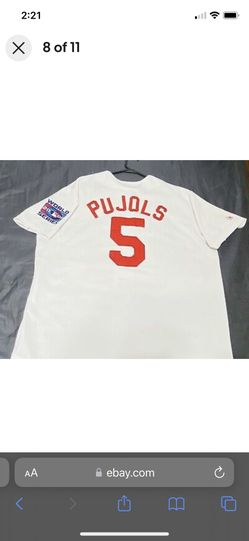 Albert Pujols St Louis Cardinals Jersey 2006 World Series Patch-Majestic Size Large