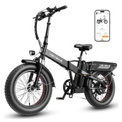 Heybike Mars 2.0 Electric Bike for Adults,【28MPH&1400W Peak Motor】，624Wh Removable Battery with 50 Miles Max Range, UL Certificated Folding Electric B
