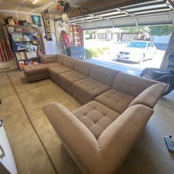 Six Piece Sectional Couch with Coffee Table