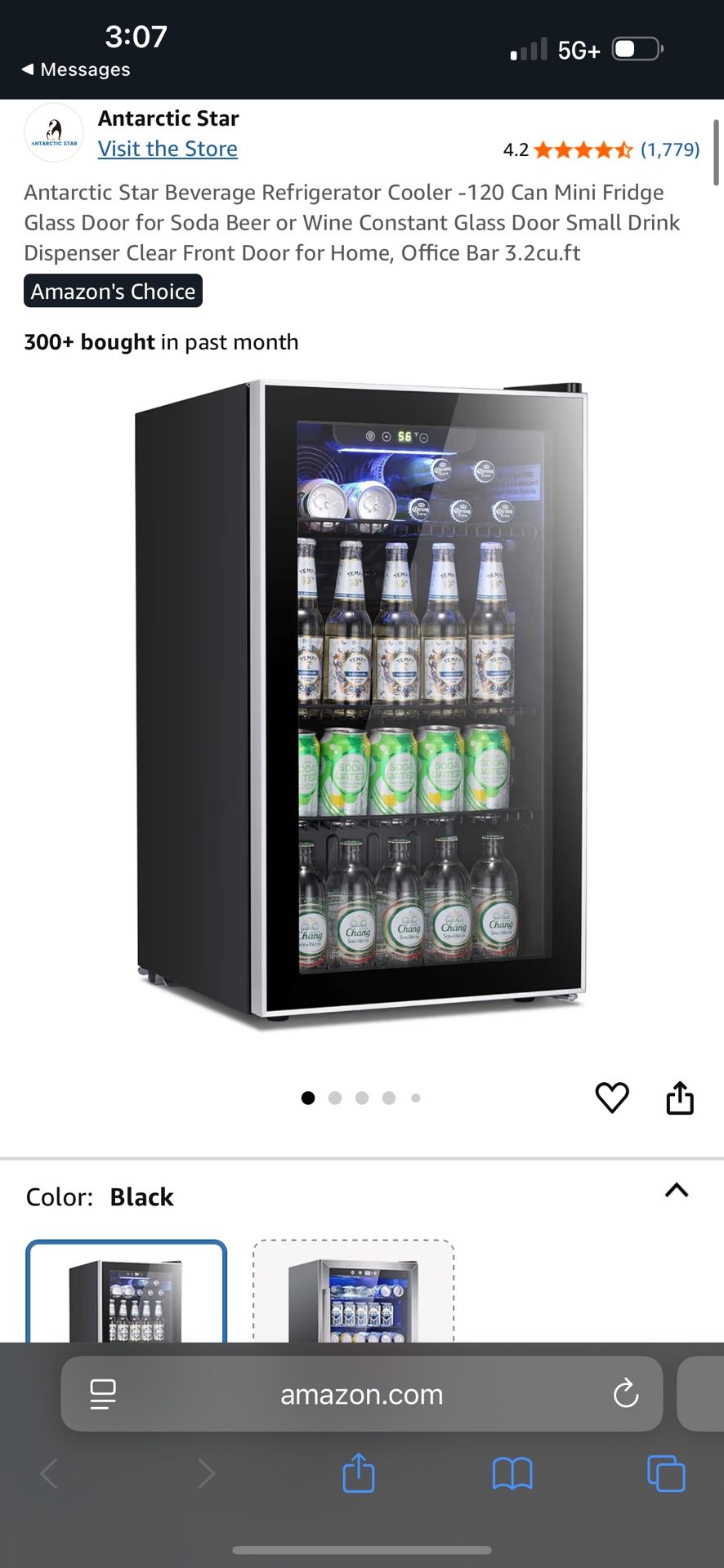 Antarctic Star Beverage Refrigerator Cooler -120 Can Mini Fridge