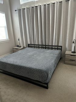 Black King Bed Frame 