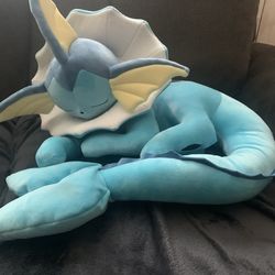 Pokemon Vaporeon Sleeping Plush - 18" Jazwares Plush NEW with Tags