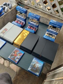 Read with me. It come with 2 Controllers & 1 Game. 2016 PS4 500GB $175! 1000GB $(contact info removed)GB $300! Playstation 4 trade & Cash welcome