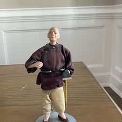 Vintage Chinese Composition Men Doll From 1930’s 6,5” Tall