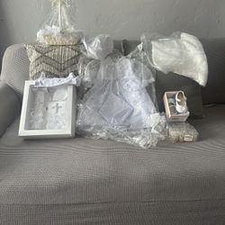 baptism dress and set 